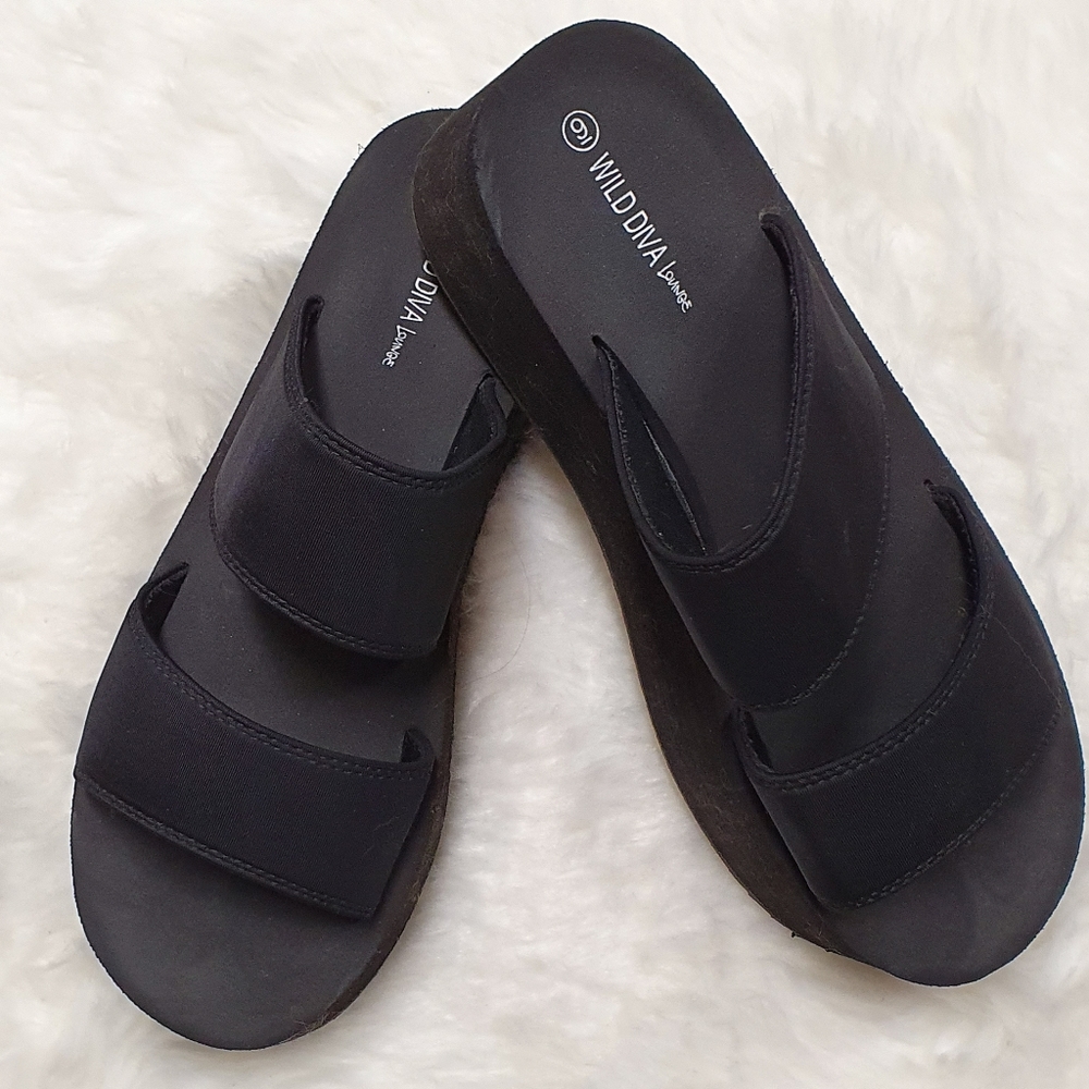 Dolls Kill Black Platform Sandal
